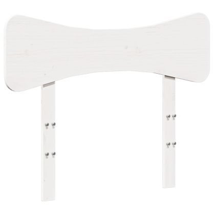 Рамка за легло без матрак, бял, 90x200 см, бор масив