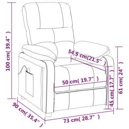 Масажен стол, виненочервен, текстил