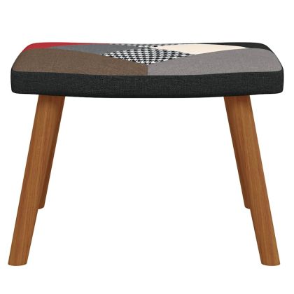 Релаксиращ стол с табуретка, пачуърк, плат