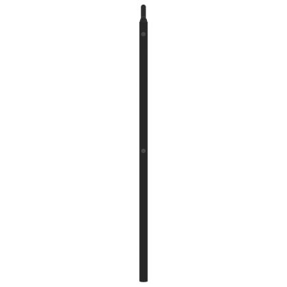 Метална резервна табла за легло, черна, 140 см