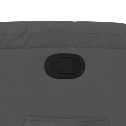 Изправящ реклайнер стол, тъмносив, текстил