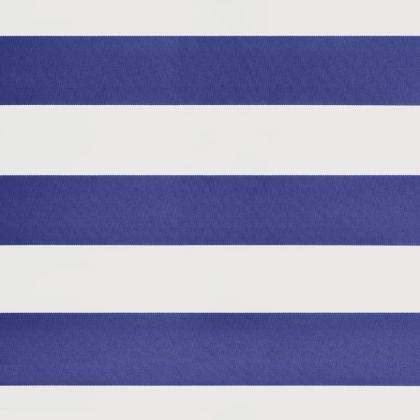 Прибираща се тента синьо и бяло 4x3 м плат и алуминий