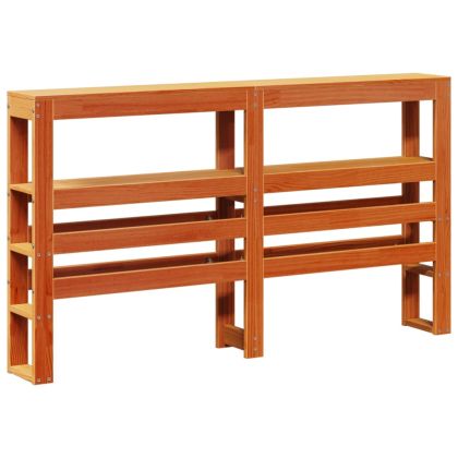 Рамка за легло с табла, восъчнокафяв, 150x200 см, бор масив