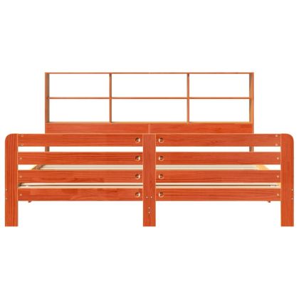 Рамка за легло без матрак, восъчнокафяв, 180x200 см, бор масив