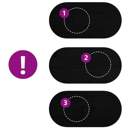 Плот за маса, тъмнокафяв, 100x50x4 см, дъб масив, овална