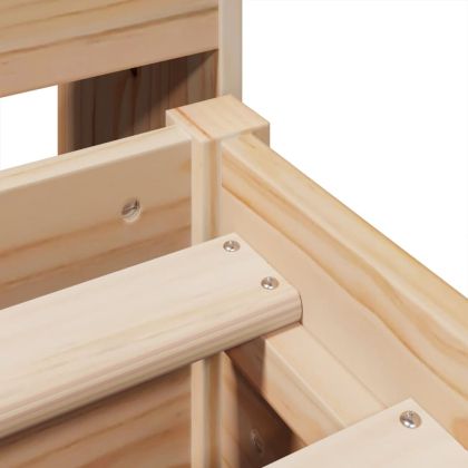 Рамка за легло без матрак, 140x200 см, масивна чамова дървесина