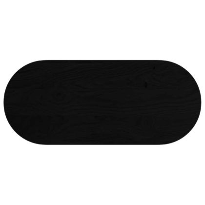 Плот за маса, тъмнокафяв, 140x60x4 см, дъб масив, овална