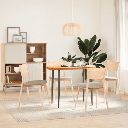 Плот за маса, светлокафяв, 100x50x4 см, дъб масив, овална