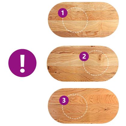 Плот за маса, светлокафяв, 100x50x4 см, дъб масив, овална