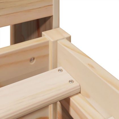 Рамка за легло без матрак, 135x190 см, масивна чамова дървесина