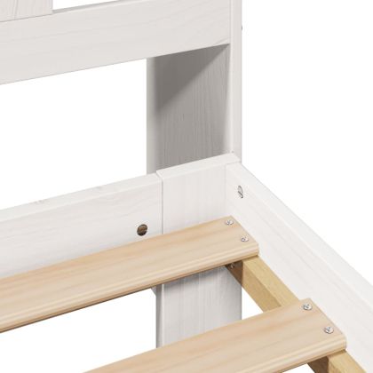 Легло с етажерка за книги, без матрак, 150x200 см, бор масив