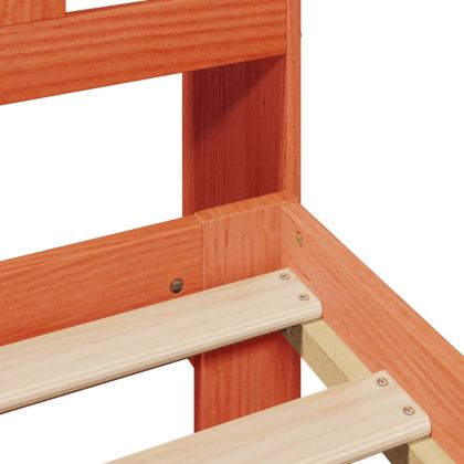 Легло с етажерка за книги, без матрак, 160x200 см, бор масив