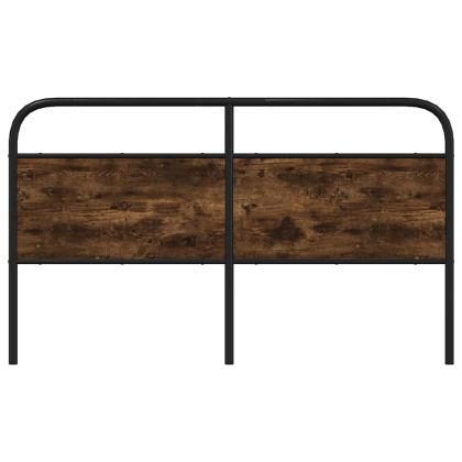 Резервна табла за легло, опушен дъб, 160 см, стомана и инженерно дърво