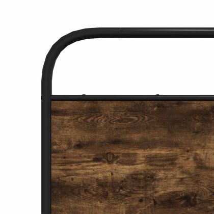 Резервна табла за легло, опушен дъб, 160 см, стомана и инженерно дърво