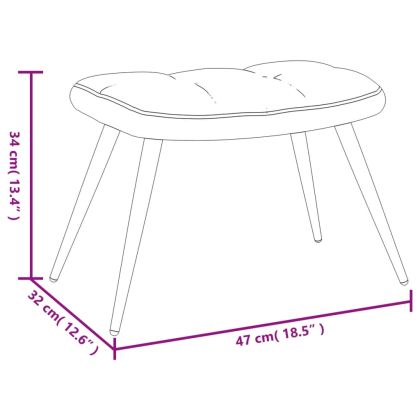 Релаксиращ фотьойл с табуретка, черен кадифе