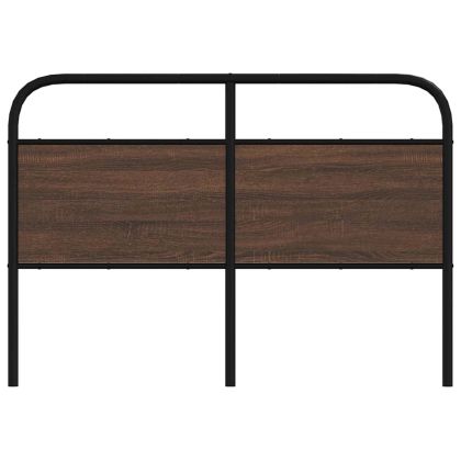 Резервна табла за легло, кафяв дъб, 140 см, стомана и инженерно дърво