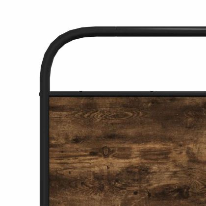 Резервна табла за легло, опушен дъб, 140 см, стомана и инженерно дърво