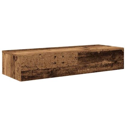 Стенен рафт с чекмеджета 100x36x19 см инженерно дърво