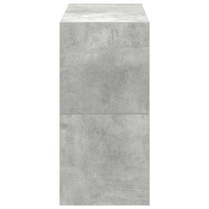 Поставки за обувки, 2 бр, стифируеми, бетонно сив, 60x30x30,5см
