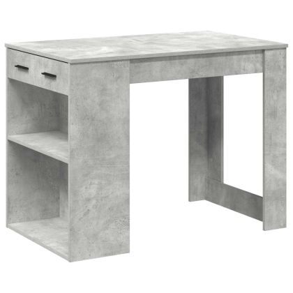 Бюро с чекмедже&рафт бетонно сив 102x62x77,5 см инженерно дърво