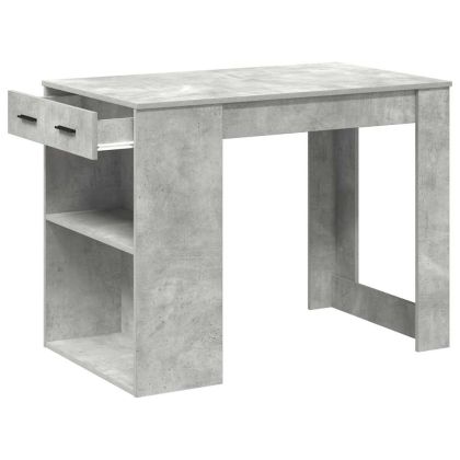 Бюро с чекмедже&рафт бетонно сив 102x62x77,5 см инженерно дърво