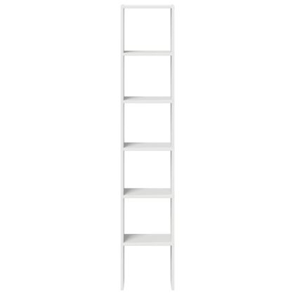 Библиотеки 2 бр стифиращи бели 30x30x80 см инженерно дърво