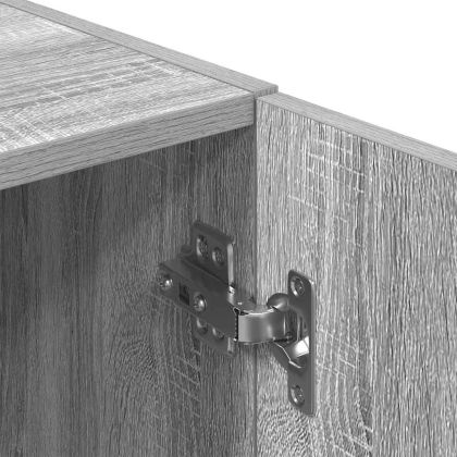 Комплект кухненски шкафове 2 части сив сонома инженерно дърво