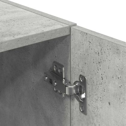 Комплект кухненски шкафове 2 части бетонно сив инженерно дърво