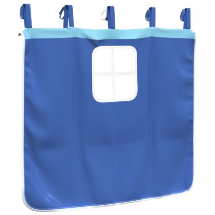 Завеси за високо детско легло, сини, полиестер