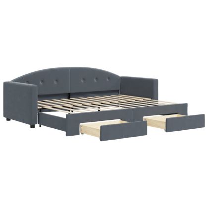 Дневно легло с уширение и чекмеджета, без матрак, 80x200 см