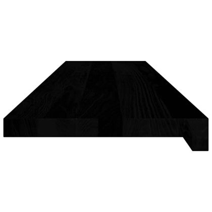 Прозоречни первази, 2 бр, тъмнокафяви, 100x30x2 см, дъб масив