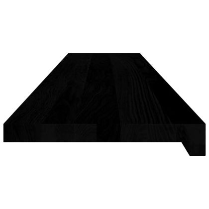 Прозоречни первази, 2 бр, тъмнокафяви, 120x30x2 см, дъб масив