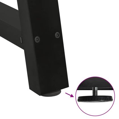 Крака за трапезна маса, А-образни, 2 бр., черни, 60 x (72-73) см, стомана