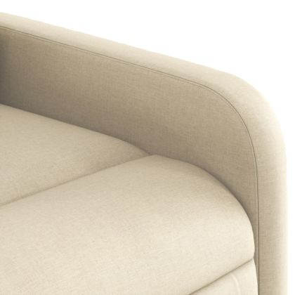 Електрически стол реклайнер , кремав, текстил