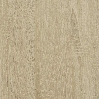 Кафе маса, дъб сонома, 100x50x35 см, инженерно дърво и метал