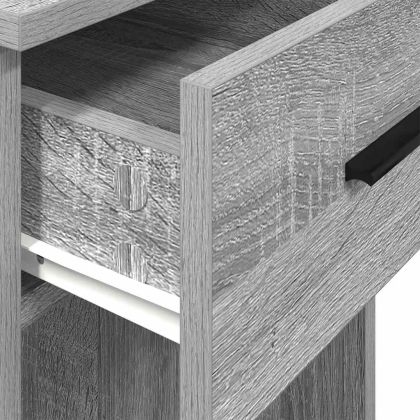 Стойка за компютърна кула с чекмедже сив сонома 35x45x77 см