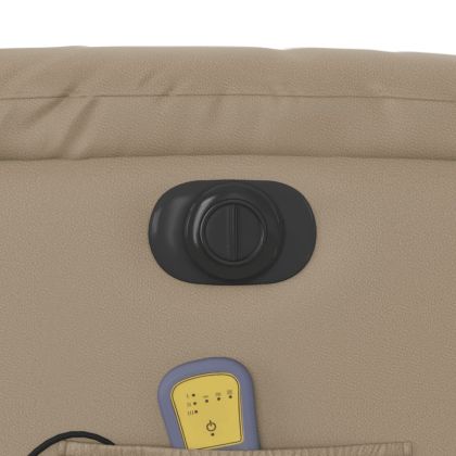 Електрически масажен реклайнер стол, капучино, изкуствена кожа