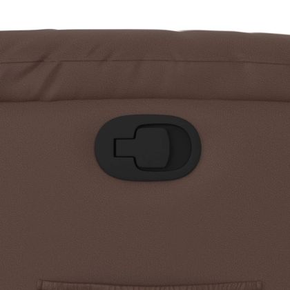 Изправящ реклайнер стол, кафяв, изкуствена кожа