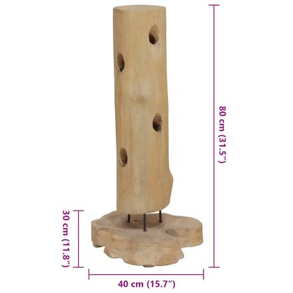 Стойка за вино за 8 бутилки, 40x30x80 см, тиково дърво масив