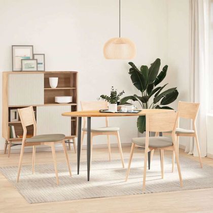 Плот за маса, светлокафяв, 140x60x2 см, дъб масив, овална