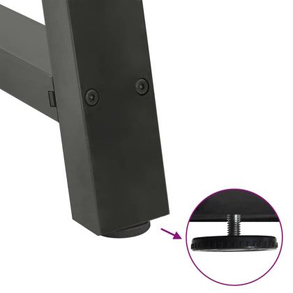 Крака за масичка за кафе, А-образни, 2 бр., антрацит, 50x(30-31) см, стомана