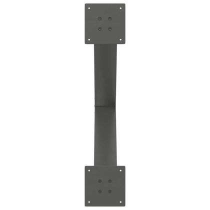 Крака за трапезна маса, X-образни, 3 бр., антрацит, 80x(72-73) см, стомана