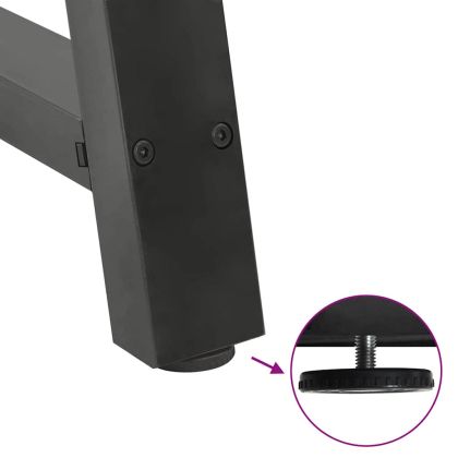 Крака за масичка за кафе, А-образни, 2 бр., антрацит, 60 x (42-43) см, стомана