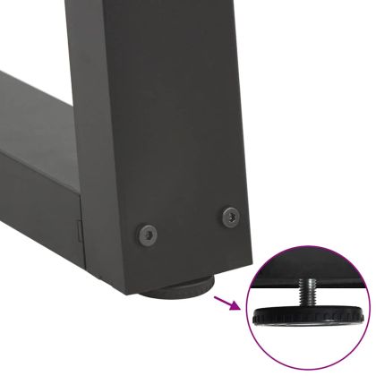 Крака за трапезна маса, V-образни, 2 бр., антрацит, 60x(72-73,3) см, стомана