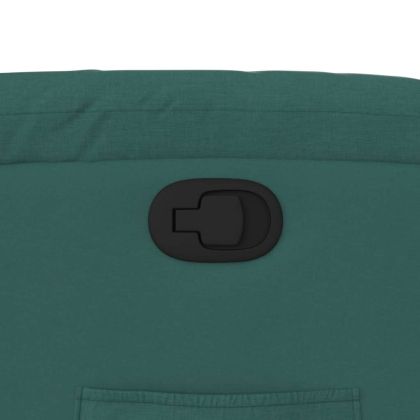 Изправящ реклайнер стол, тъмнозелен, текстил