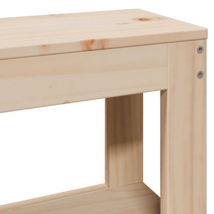 Рамка за легло с табла, 120x190 см, борово дърво масив