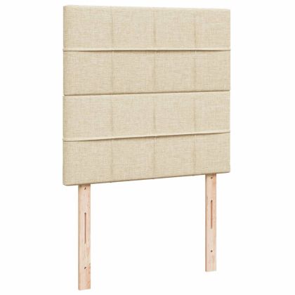 Боксспринг легло с матрак, кремава, 90x190 см, плат