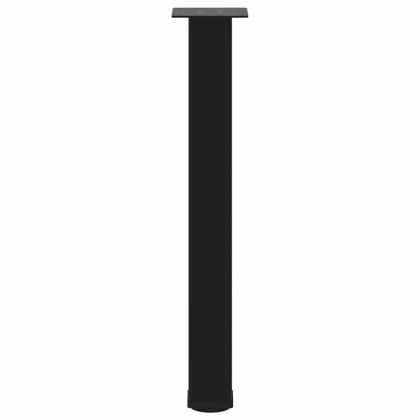 Крака за конзолна маса, 4 бр., черни, 72-74 см, стомана