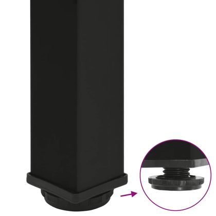 Крака за конзолна маса, 4 бр., черни, 72-74 см, стомана