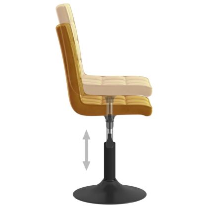 Въртящи се трапезни столове, 2 бр, кафяви, кадифе